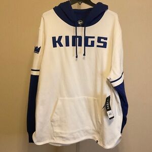 47 Men's White and‎ Blue Kings Hoodie